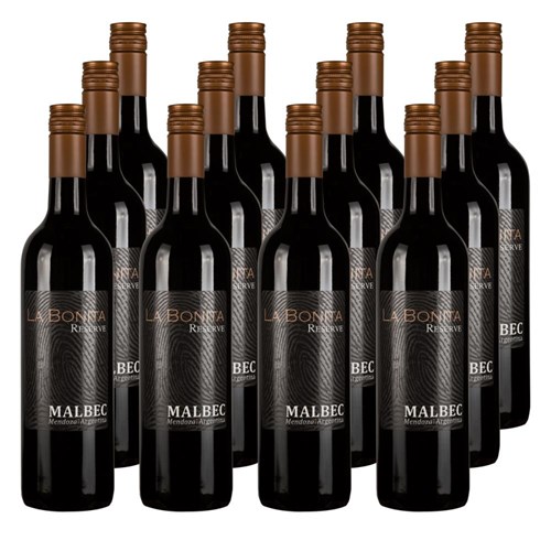 Case of 12 La Bonita Malbec Reserve 75cl Red Wine